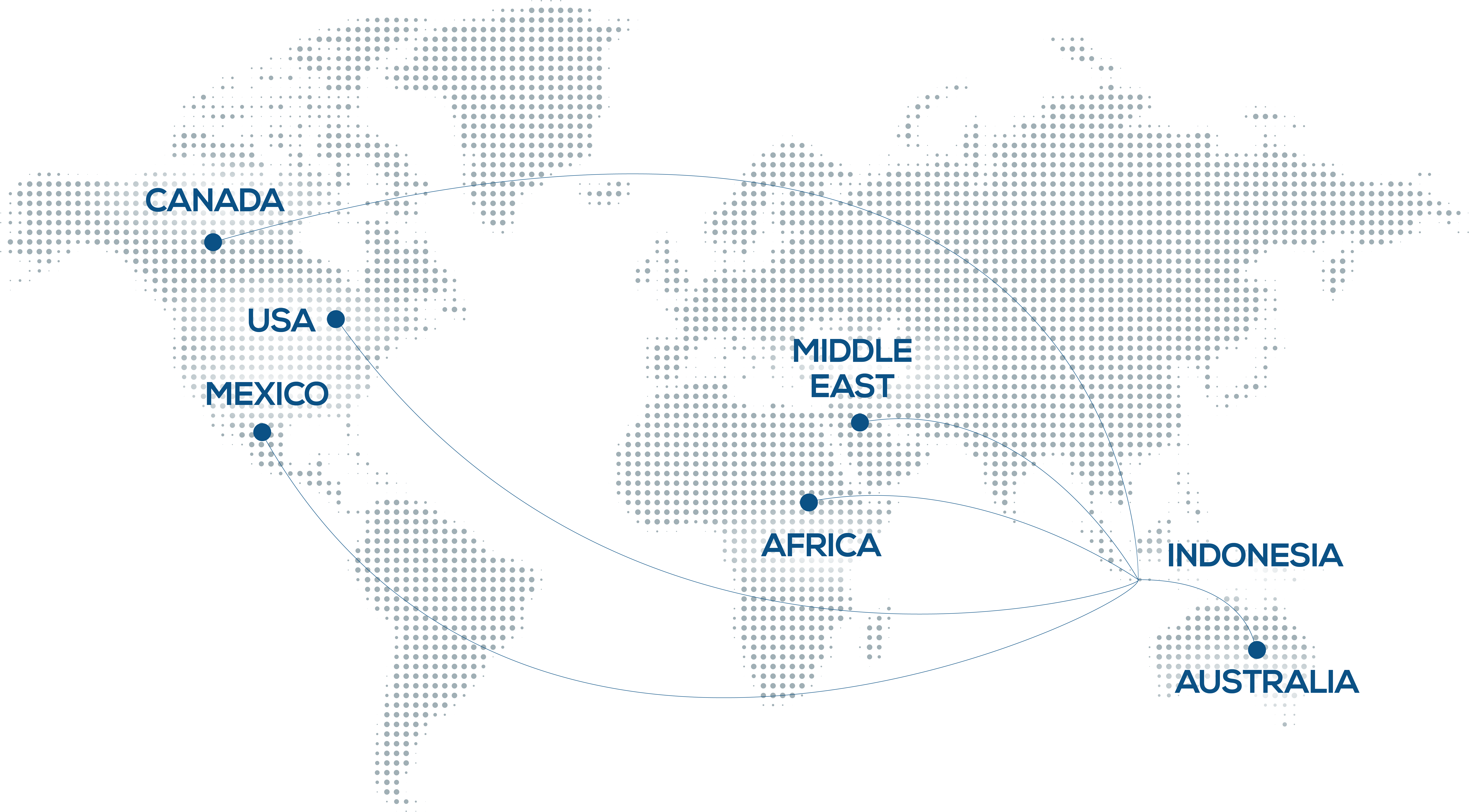 KCU World Export Destination Map
